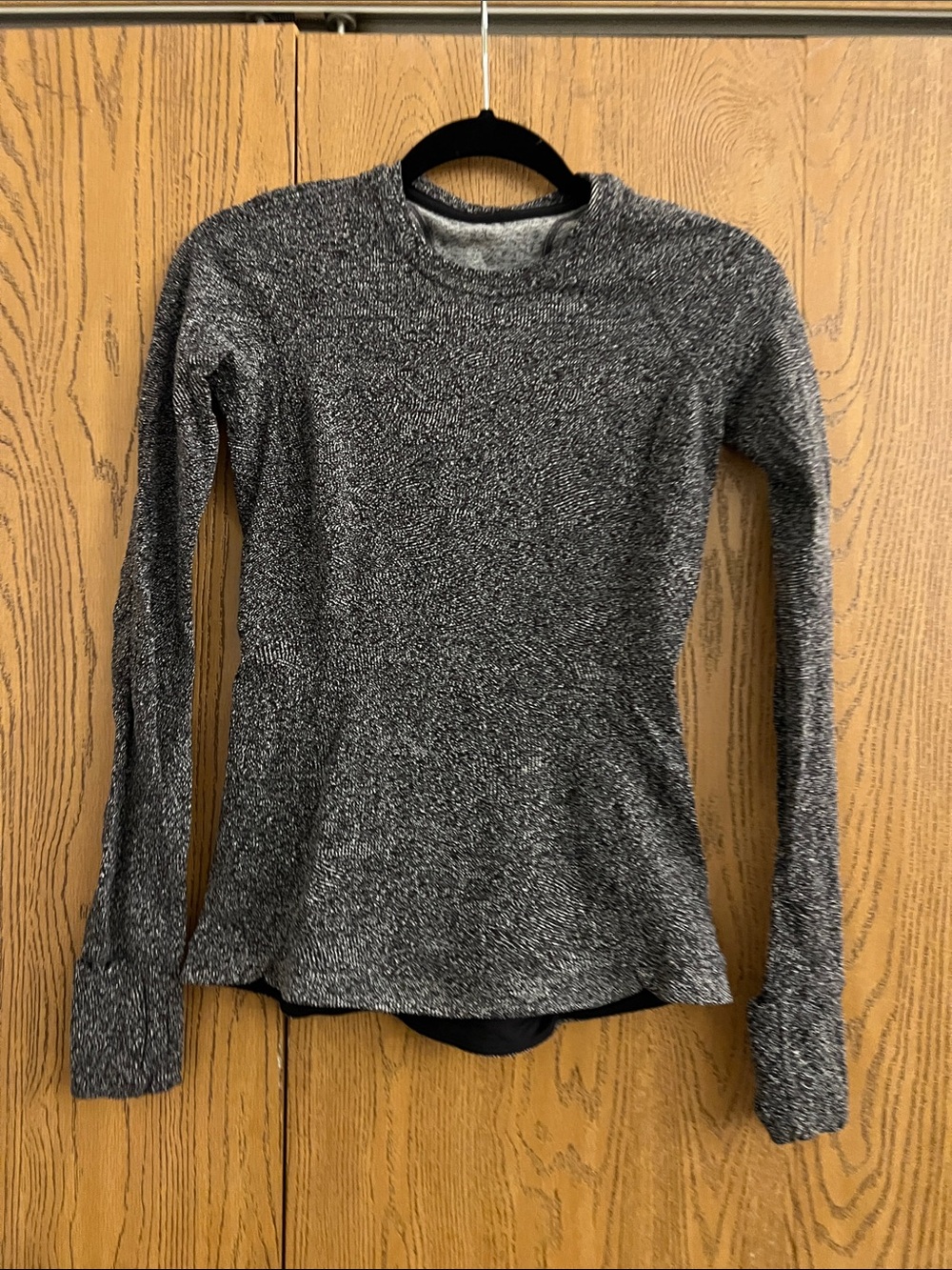 lululemon athletica Heathered Gray Long-Sleeve Crew Top